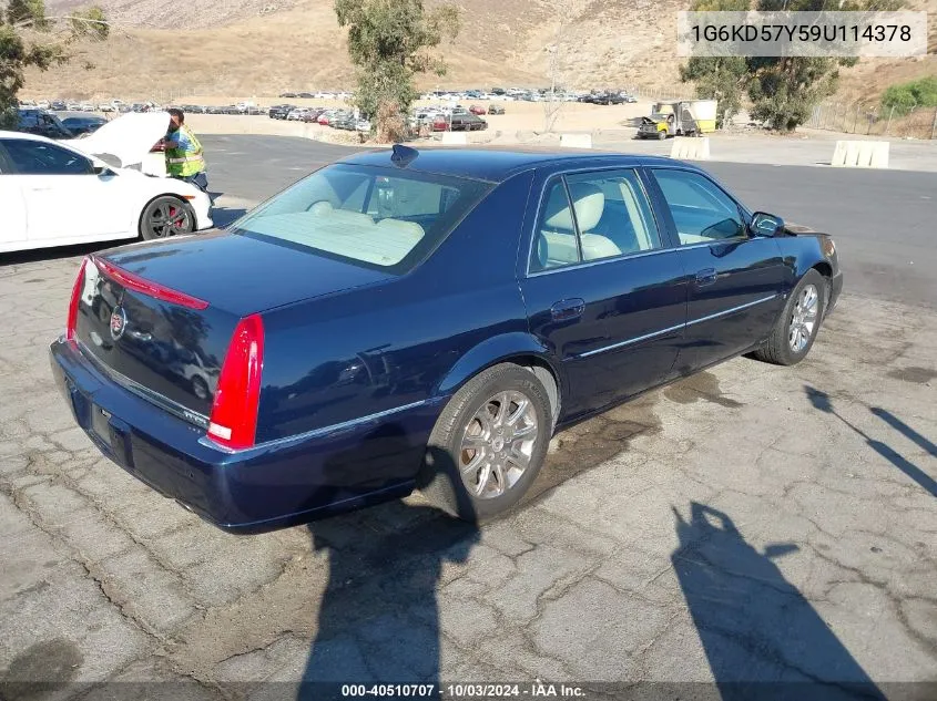 2009 Cadillac Dts 1Sb VIN: 1G6KD57Y59U114378 Lot: 40510707