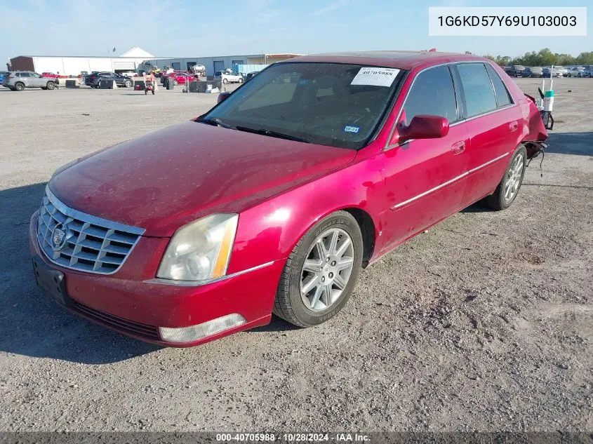 2009 Cadillac Dts VIN: 1G6KD57Y69U103003 Lot: 40705988