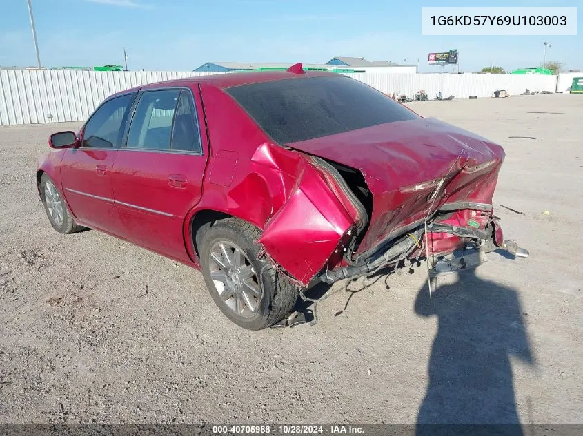 2009 Cadillac Dts VIN: 1G6KD57Y69U103003 Lot: 40705988