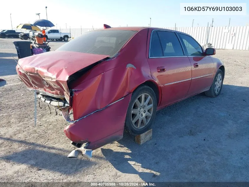 2009 Cadillac Dts VIN: 1G6KD57Y69U103003 Lot: 40705988