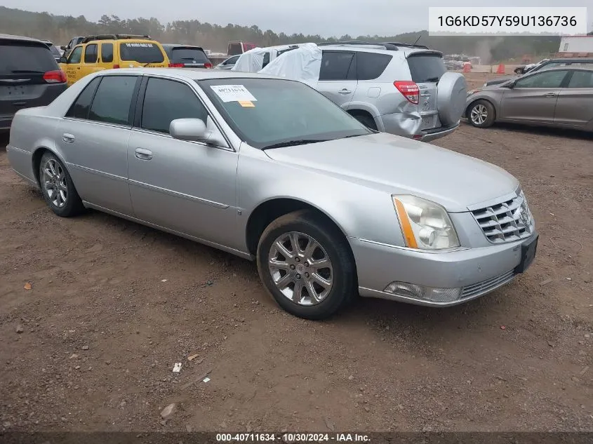 2009 Cadillac Dts 1Sc VIN: 1G6KD57Y59U136736 Lot: 40711634