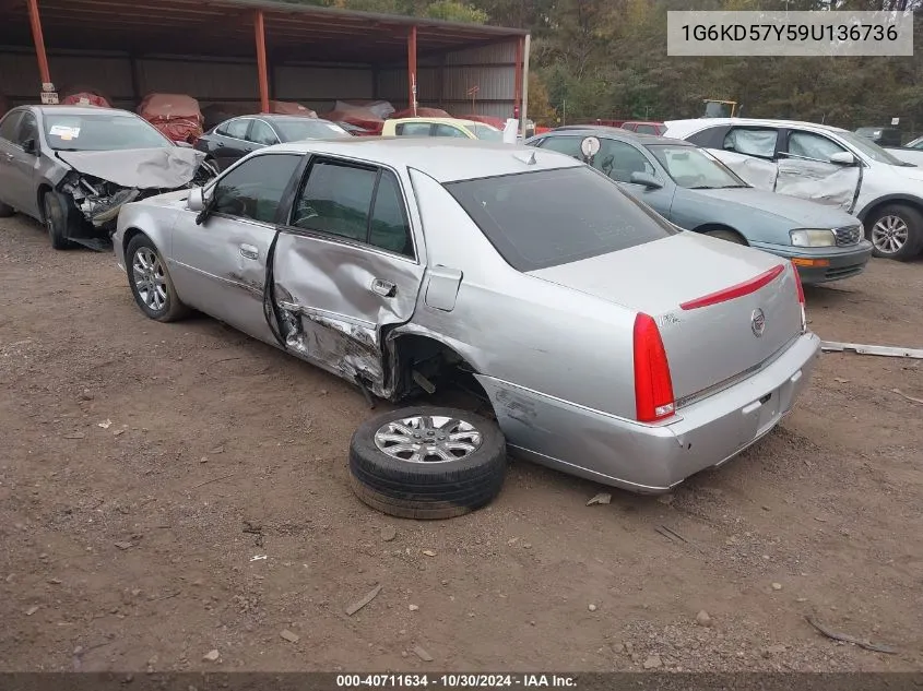 2009 Cadillac Dts 1Sc VIN: 1G6KD57Y59U136736 Lot: 40711634