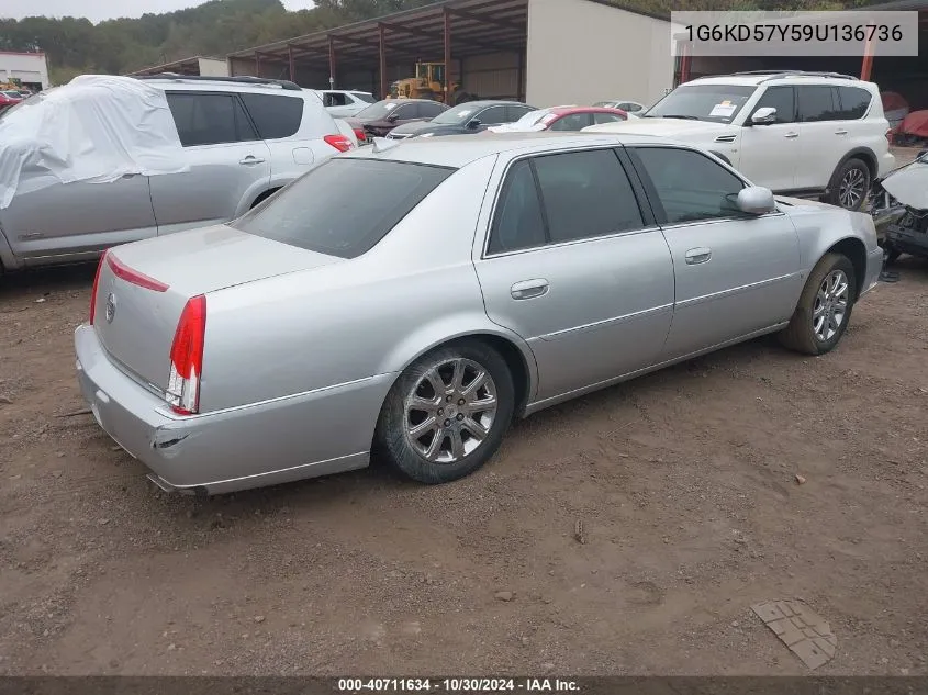 2009 Cadillac Dts 1Sc VIN: 1G6KD57Y59U136736 Lot: 40711634