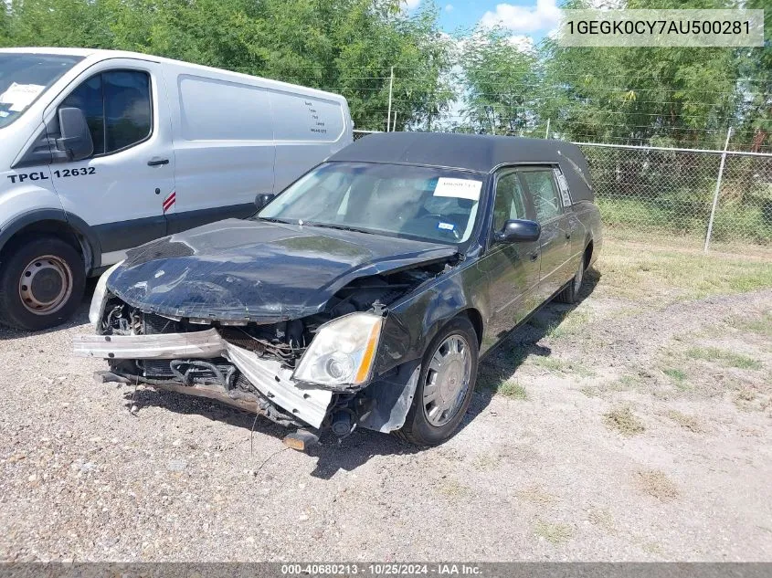 2010 Cadillac Dts Funeral Coach VIN: 1GEGK0CY7AU500281 Lot: 40680213