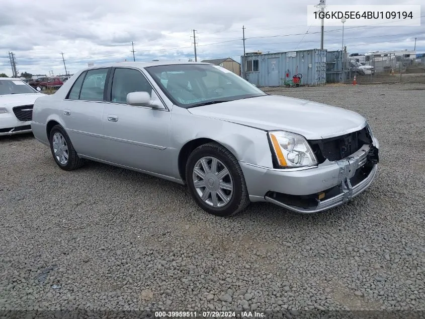 2011 Cadillac Dts Luxury Collection VIN: 1G6KD5E64BU109194 Lot: 39959511