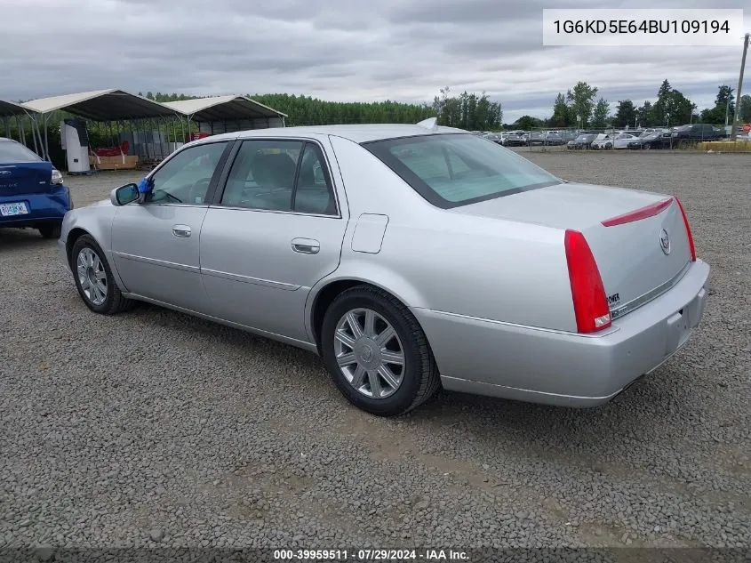 2011 Cadillac Dts Luxury Collection VIN: 1G6KD5E64BU109194 Lot: 39959511