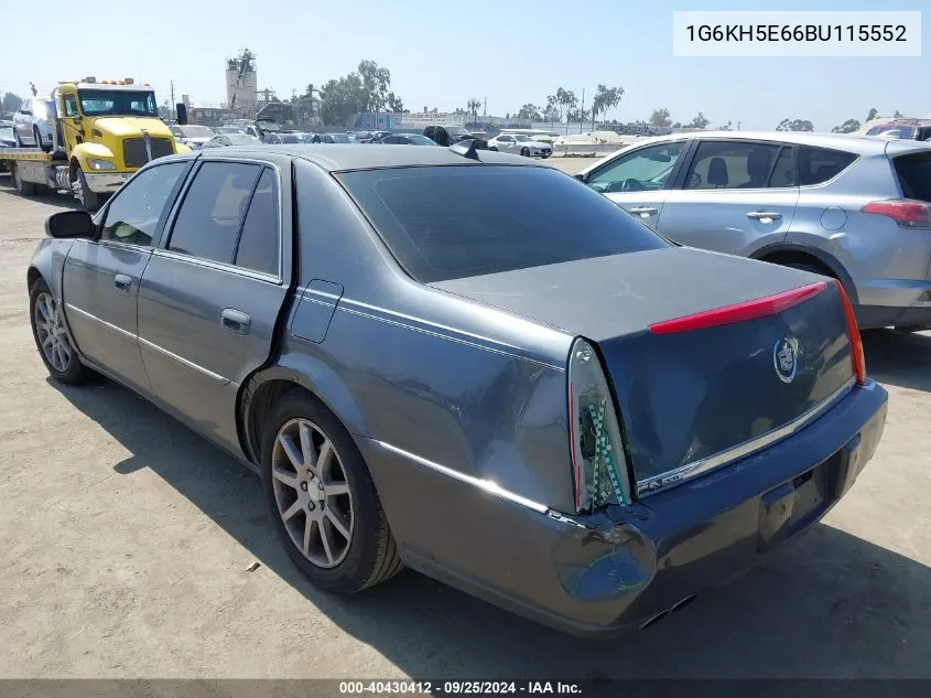 2011 Cadillac Dts Premium Collection VIN: 1G6KH5E66BU115552 Lot: 40430412