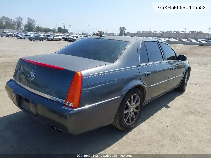 2011 Cadillac Dts Premium Collection VIN: 1G6KH5E66BU115552 Lot: 40430412