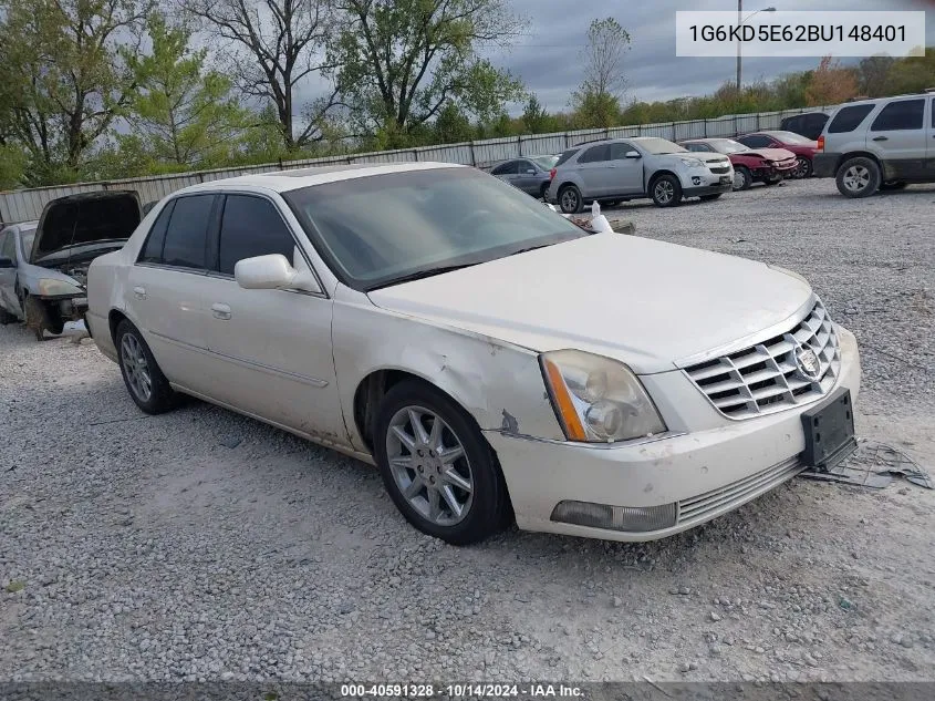 2011 Cadillac Dts Luxury Collection VIN: 1G6KD5E62BU148401 Lot: 40591328