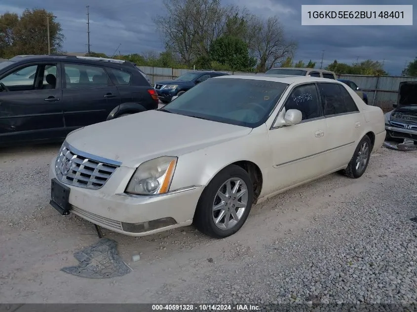 2011 Cadillac Dts Luxury Collection VIN: 1G6KD5E62BU148401 Lot: 40591328