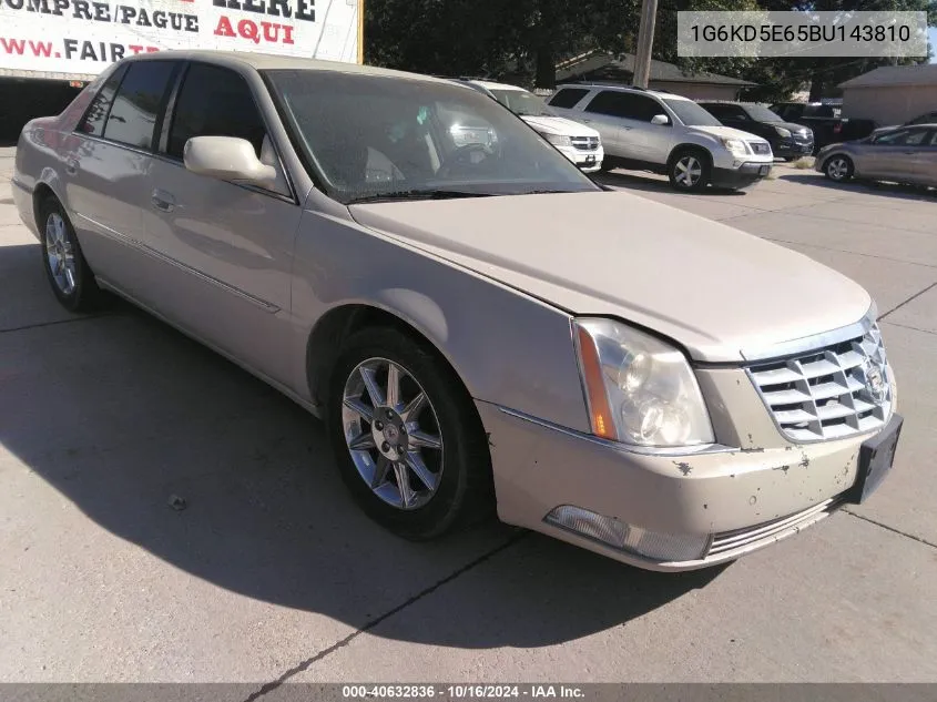 2011 Cadillac Dts Luxury Collection VIN: 1G6KD5E65BU143810 Lot: 40632836