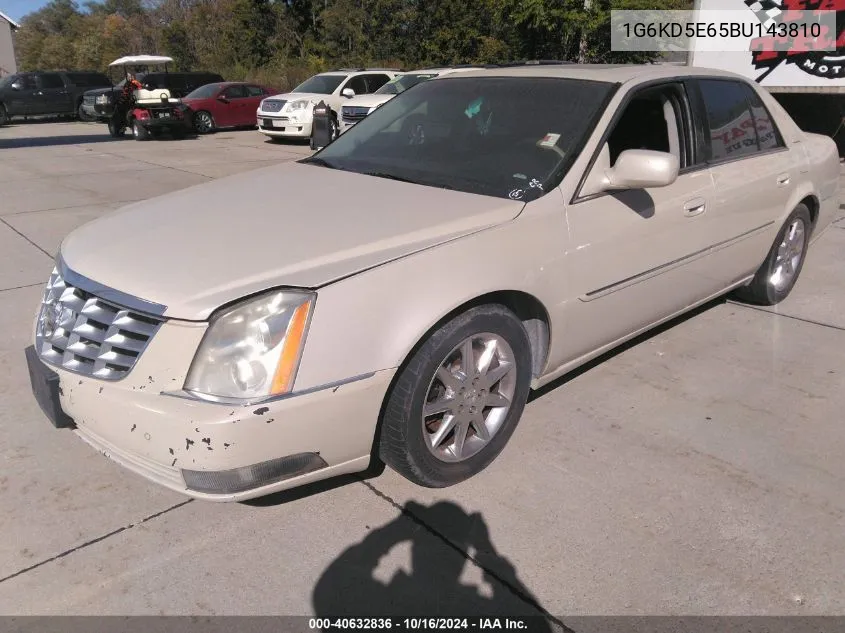 2011 Cadillac Dts Luxury Collection VIN: 1G6KD5E65BU143810 Lot: 40632836