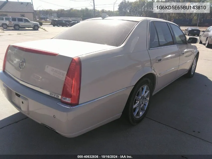 2011 Cadillac Dts Luxury Collection VIN: 1G6KD5E65BU143810 Lot: 40632836