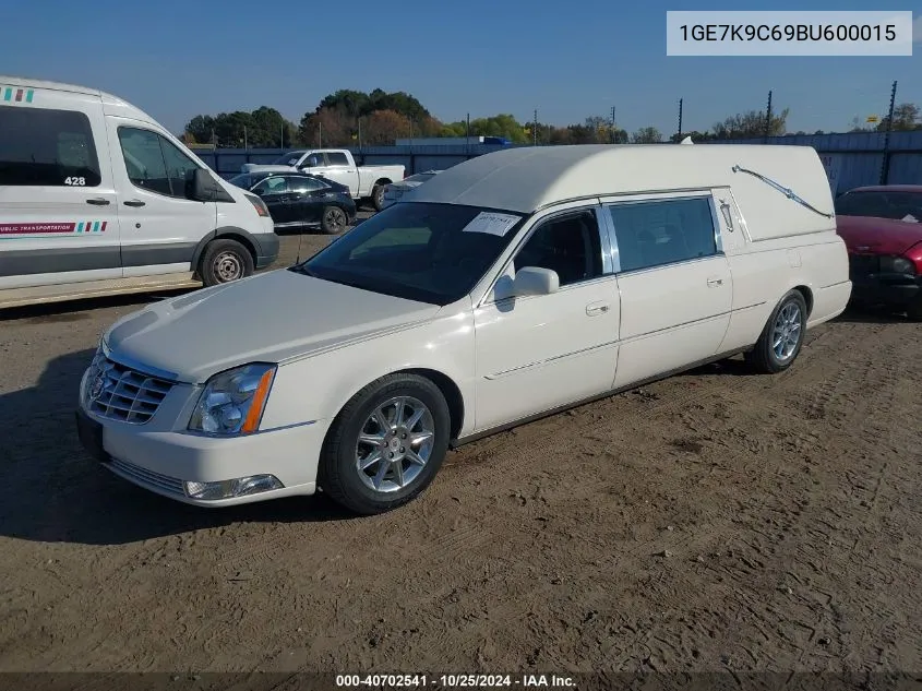 2011 Cadillac Dts Standard VIN: 1GE7K9C69BU600015 Lot: 40702541