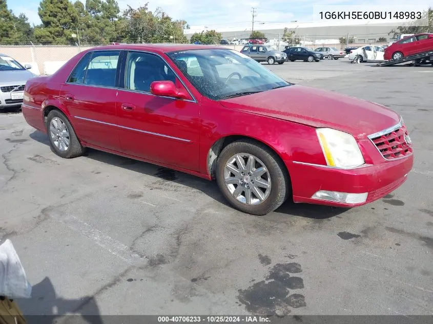 2011 Cadillac Dts Premium Collection VIN: 1G6KH5E60BU148983 Lot: 40706233