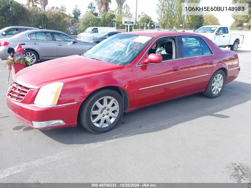 2011 Cadillac Dts Premium Collection VIN: 1G6KH5E60BU148983 Lot: 40706233