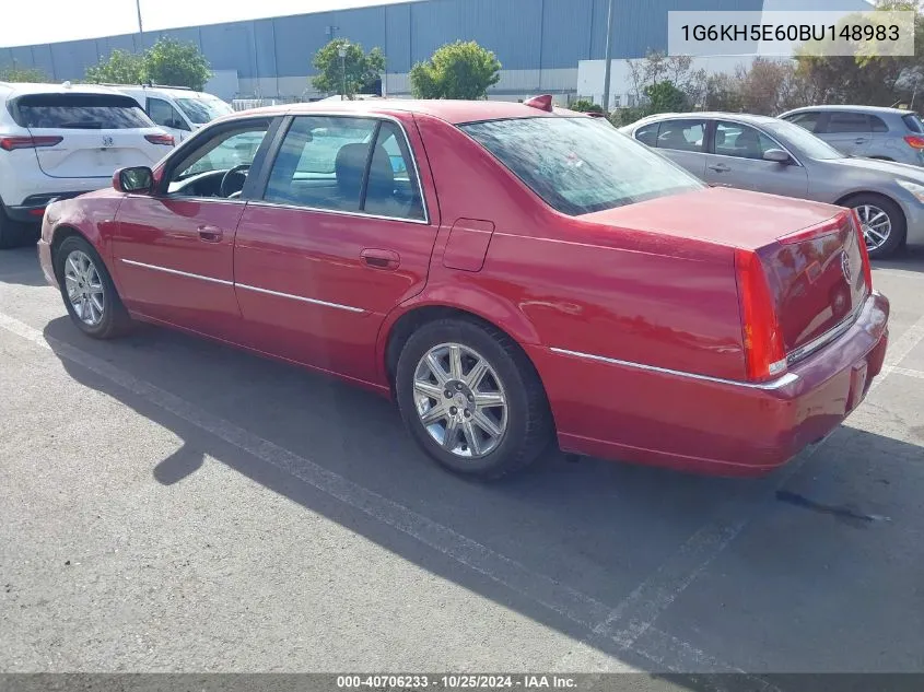 2011 Cadillac Dts Premium Collection VIN: 1G6KH5E60BU148983 Lot: 40706233