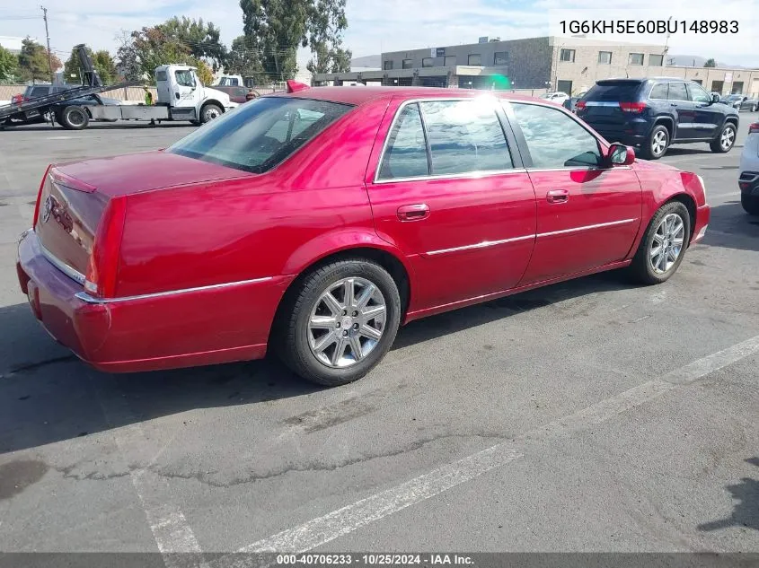 2011 Cadillac Dts Premium Collection VIN: 1G6KH5E60BU148983 Lot: 40706233