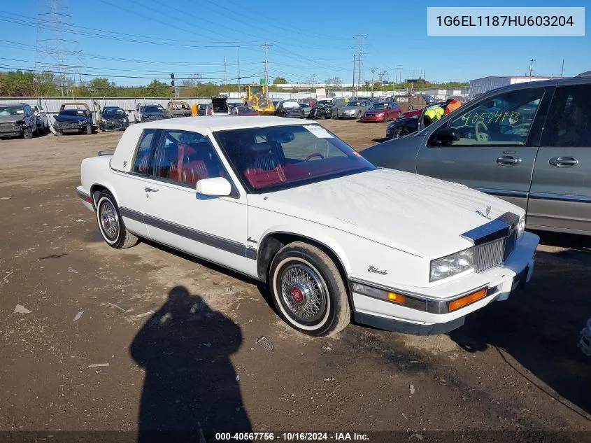 1987 Cadillac Eldorado VIN: 1G6EL1187HU603204 Lot: 40567756