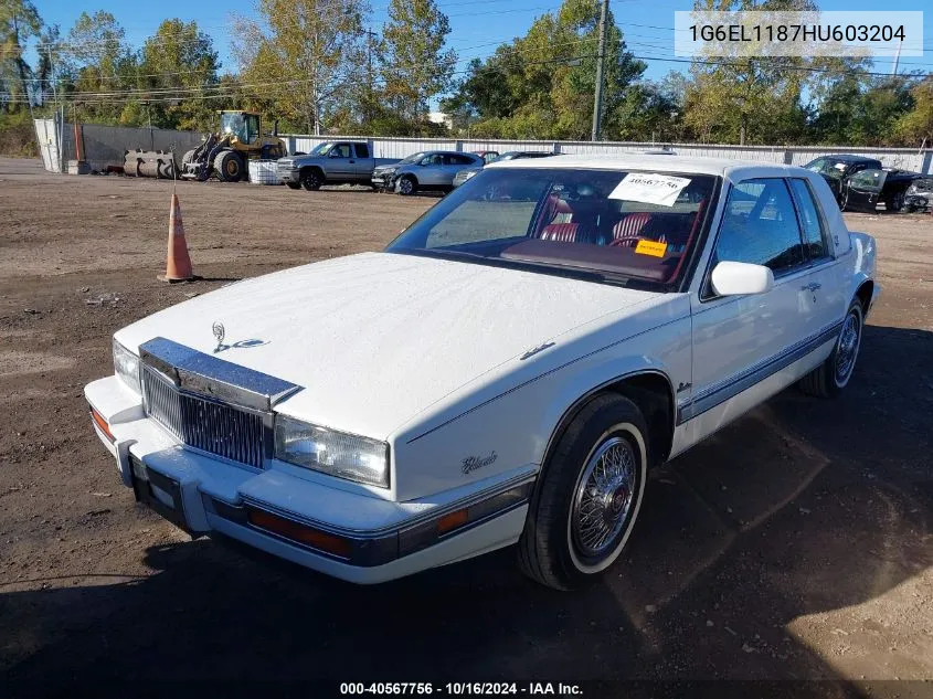 1987 Cadillac Eldorado VIN: 1G6EL1187HU603204 Lot: 40567756