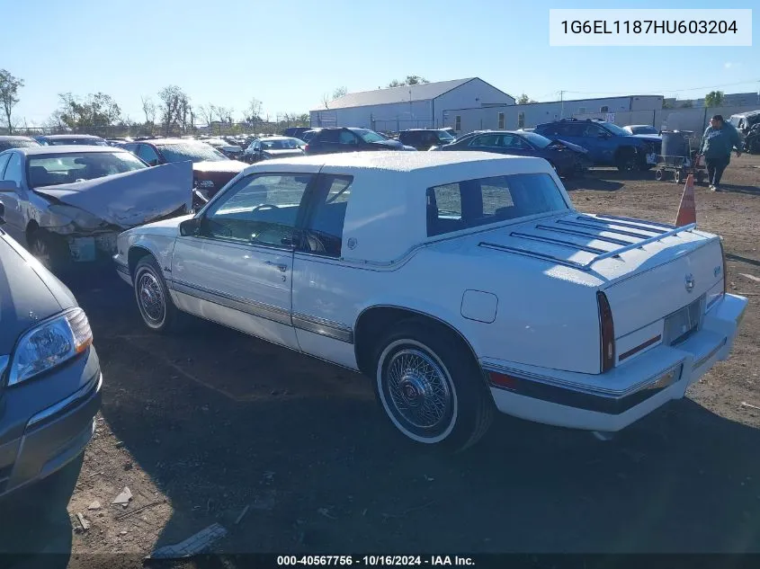 1987 Cadillac Eldorado VIN: 1G6EL1187HU603204 Lot: 40567756