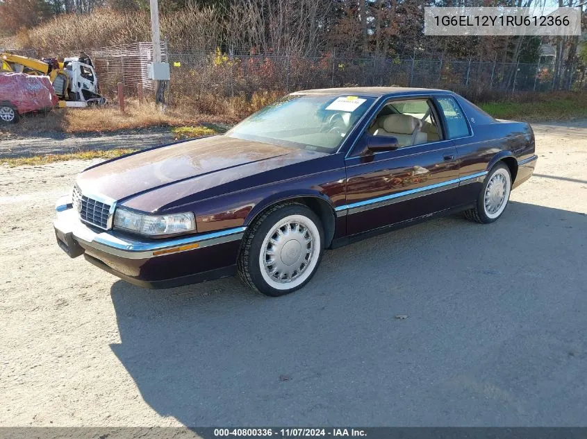 1994 Cadillac Eldorado VIN: 1G6EL12Y1RU612366 Lot: 40800336