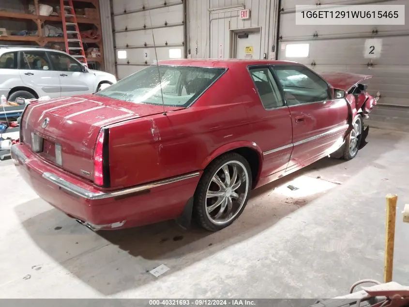 1G6ET1291WU615465 1998 Cadillac Eldorado Touring