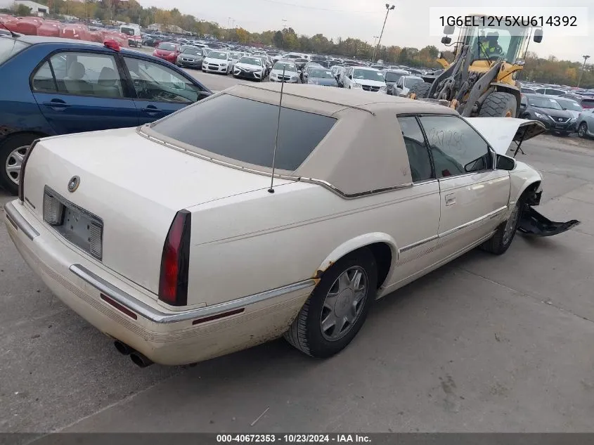 1999 Cadillac Eldorado Standard VIN: 1G6EL12Y5XU614392 Lot: 40672353