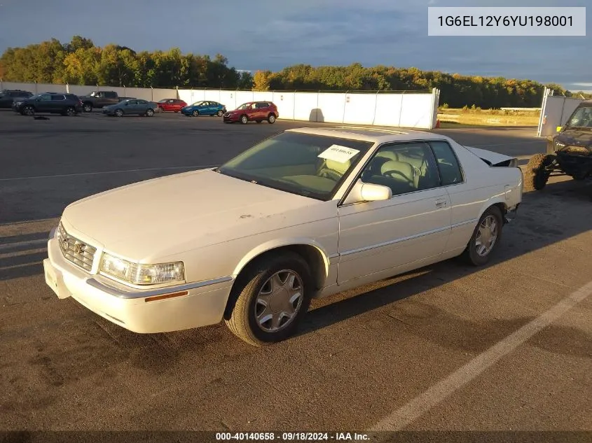 2000 Cadillac Eldorado Esc VIN: 1G6EL12Y6YU198001 Lot: 40140658