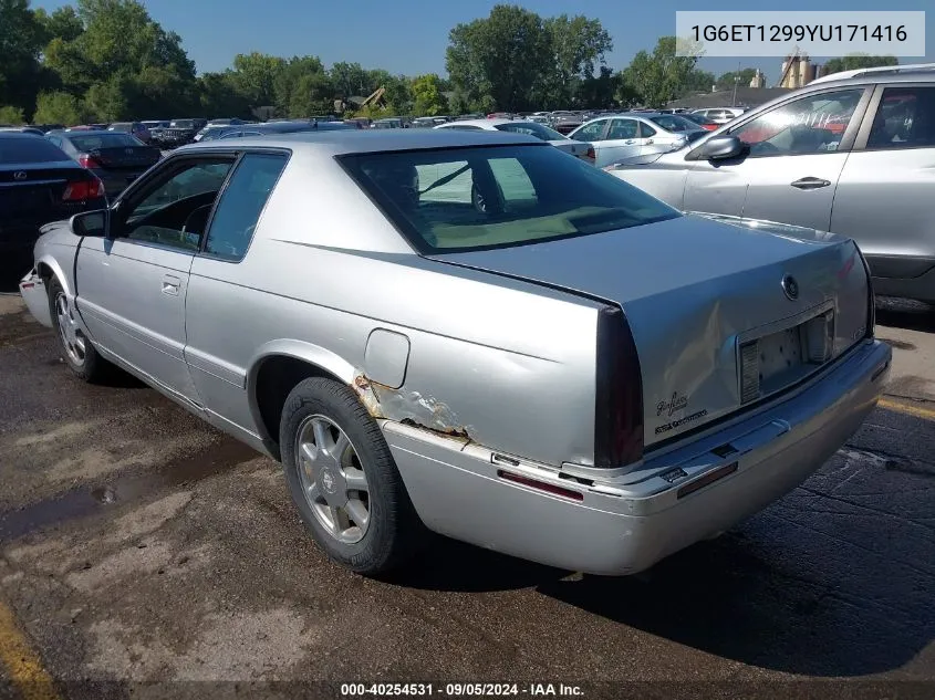 2000 Cadillac Eldorado Etc VIN: 1G6ET1299YU171416 Lot: 40254531