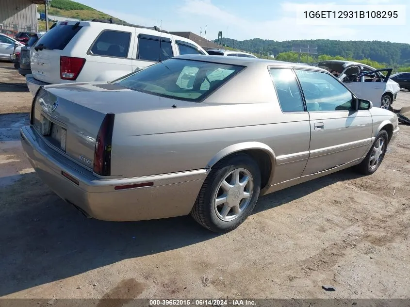 2001 Cadillac Eldorado Etc VIN: 1G6ET12931B108295 Lot: 39652015