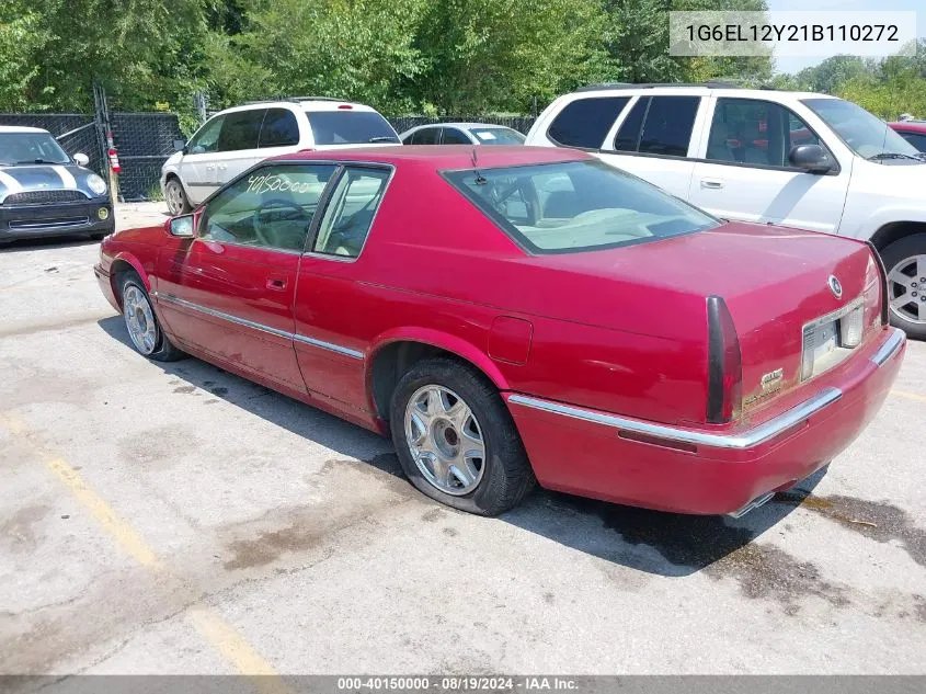 2001 Cadillac Eldorado Esc VIN: 1G6EL12Y21B110272 Lot: 40150000