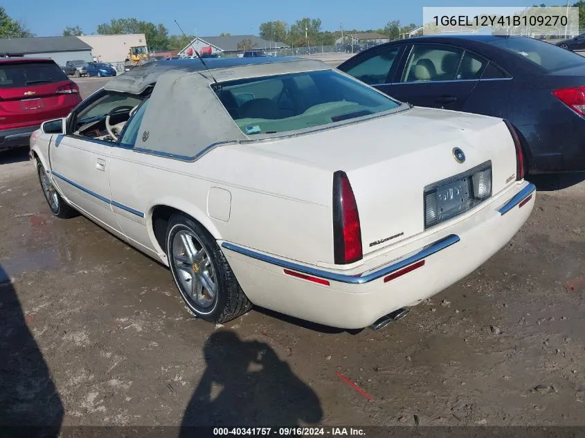 2001 Cadillac Eldorado Esc VIN: 1G6EL12Y41B109270 Lot: 40341757