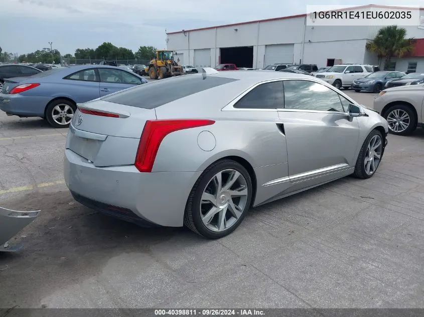 2014 Cadillac Elr Standard VIN: 1G6RR1E41EU602035 Lot: 40398811