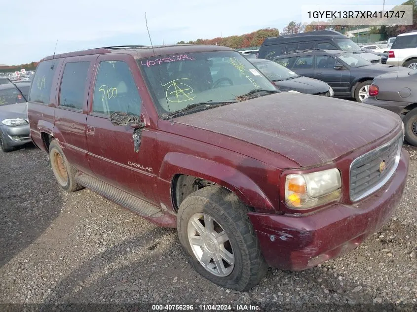 1999 Cadillac Escalade Standard VIN: 1GYEK13R7XR414747 Lot: 40756296