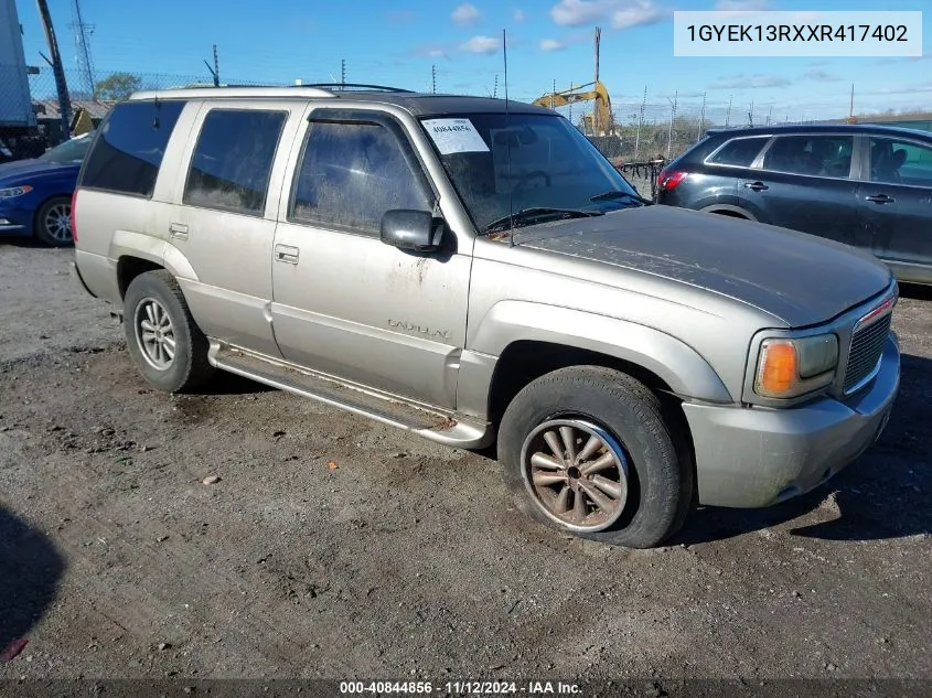 1GYEK13RXXR417402 1999 Cadillac Escalade Standard