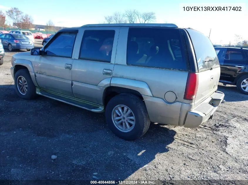 1GYEK13RXXR417402 1999 Cadillac Escalade Standard