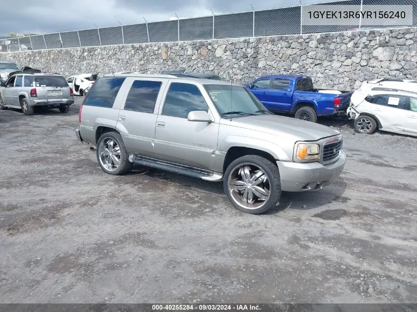 2000 Cadillac Escalade Standard VIN: 1GYEK13R6YR156240 Lot: 40255284