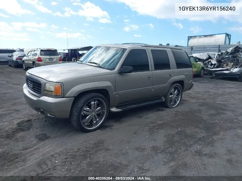 2000 Cadillac Escalade Standard VIN: 1GYEK13R6YR156240 Lot: 40255284