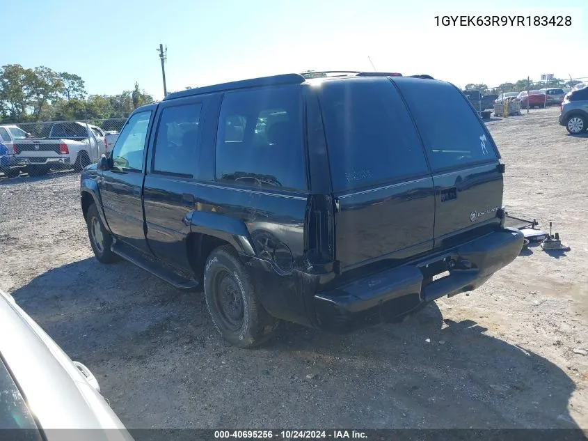 2000 Cadillac Escalade Standard VIN: 1GYEK63R9YR183428 Lot: 40695256