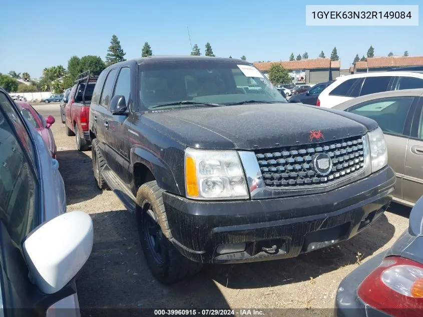 2002 Cadillac Escalade VIN: 1GYEK63N32R149084 Lot: 39960915