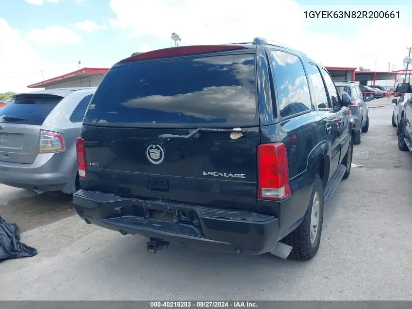 2002 Cadillac Escalade Standard VIN: 1GYEK63N82R200661 Lot: 40218283