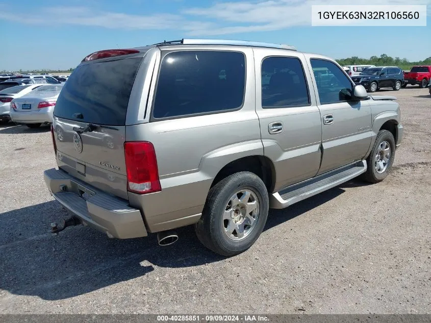 1GYEK63N32R106560 2002 Cadillac Escalade