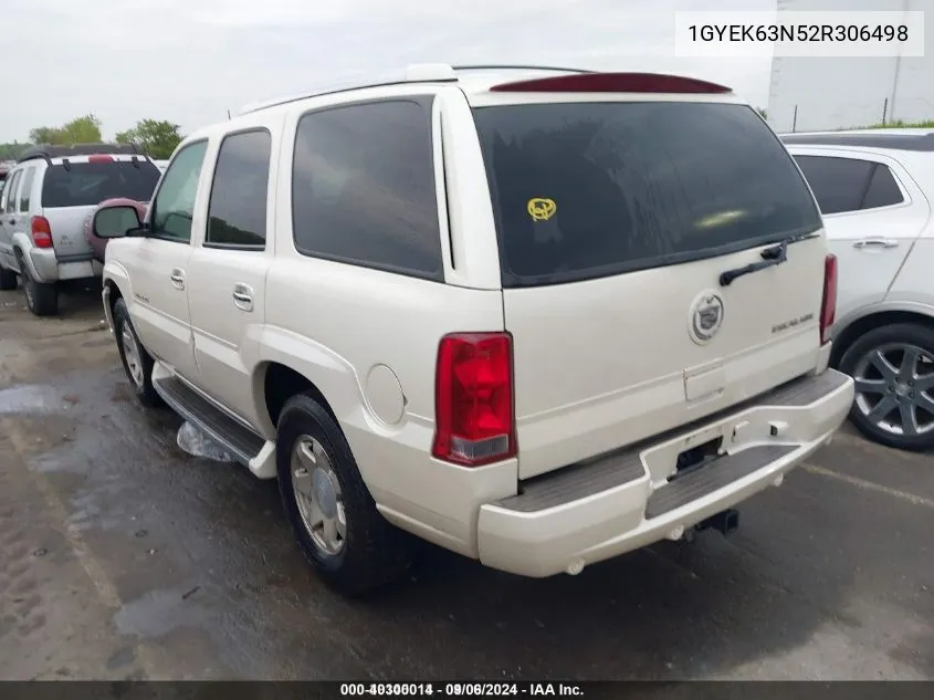 2002 Cadillac Escalade Standard VIN: 1GYEK63N52R306498 Lot: 40300014