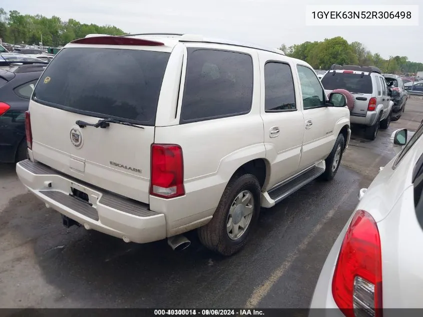 2002 Cadillac Escalade Standard VIN: 1GYEK63N52R306498 Lot: 40300014