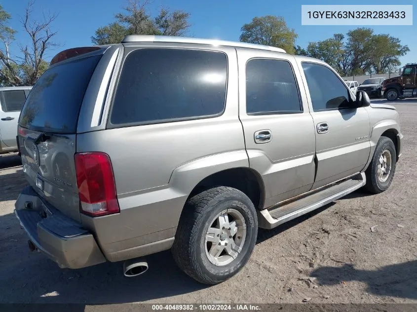 2002 Cadillac Escalade Standard VIN: 1GYEK63N32R283433 Lot: 40489382