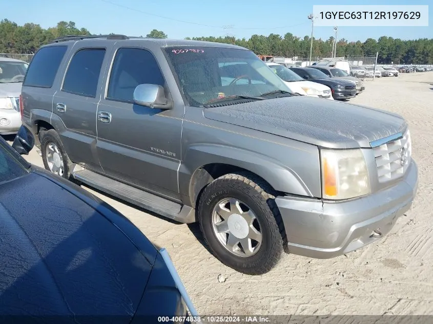 2002 Cadillac Escalade Standard VIN: 1GYEC63T12R197629 Lot: 40674838