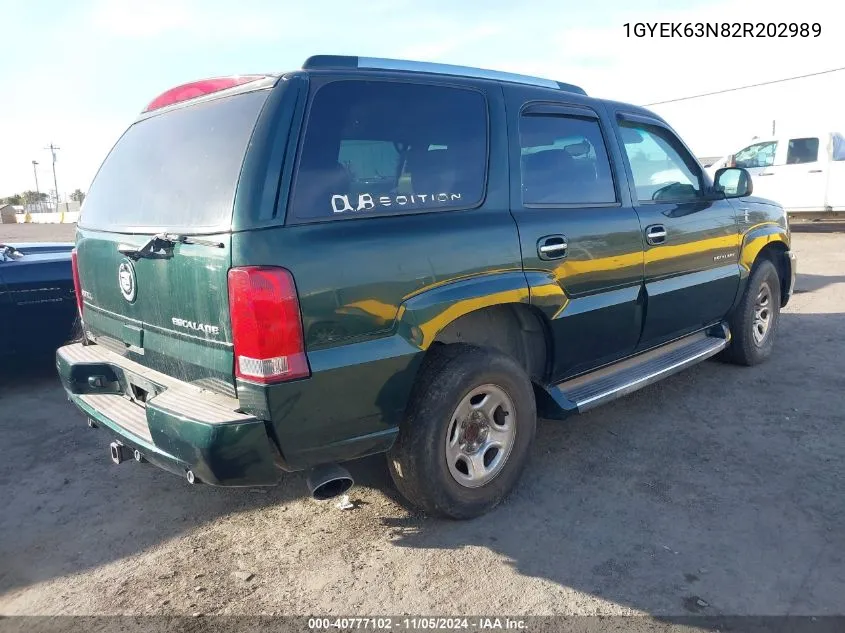 2002 Cadillac Escalade Standard VIN: 1GYEK63N82R202989 Lot: 40777102