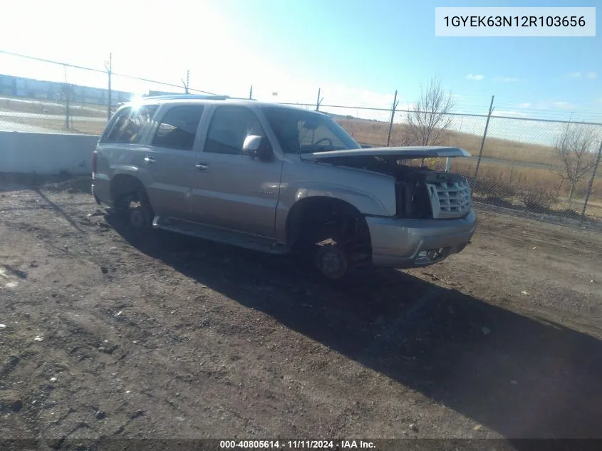 2002 Cadillac Escalade Luxury VIN: 1GYEK63N12R103656 Lot: 40805614