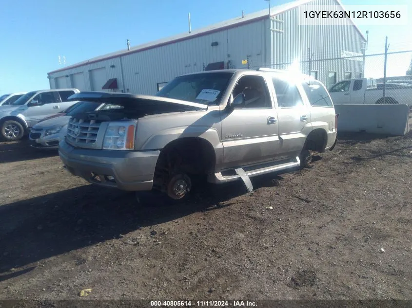 2002 Cadillac Escalade Luxury VIN: 1GYEK63N12R103656 Lot: 40805614